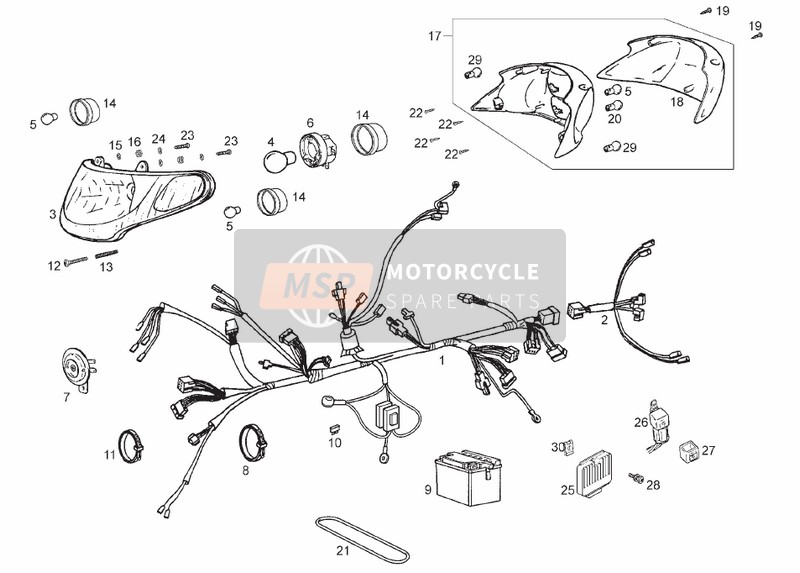 Derbi ATLANTIS 4T 50cc E2 2007 Electrical System for a 2007 Derbi ATLANTIS 4T 50cc E2