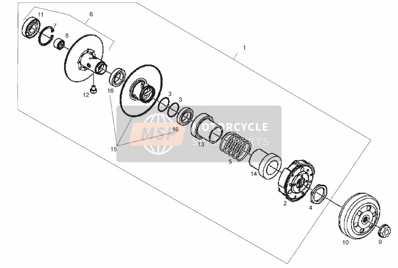 487935, Clutch Side Cap, Piaggio, 0