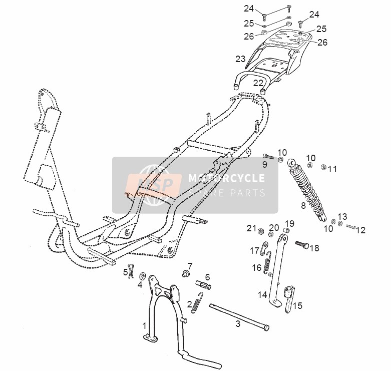 Derbi ATLANTIS LC 2002 Shock Absorber for a 2002 Derbi ATLANTIS LC