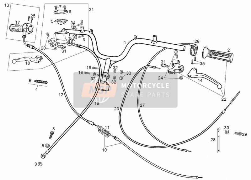 Derbi ATLANTIS LC 2002 Handlebar - Controls for a 2002 Derbi ATLANTIS LC