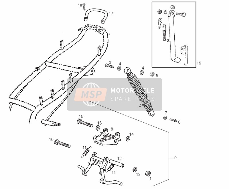 Derbi ATLANTIS O2 25 KMH 2002 Shock Absorber for a 2002 Derbi ATLANTIS O2 25 KMH