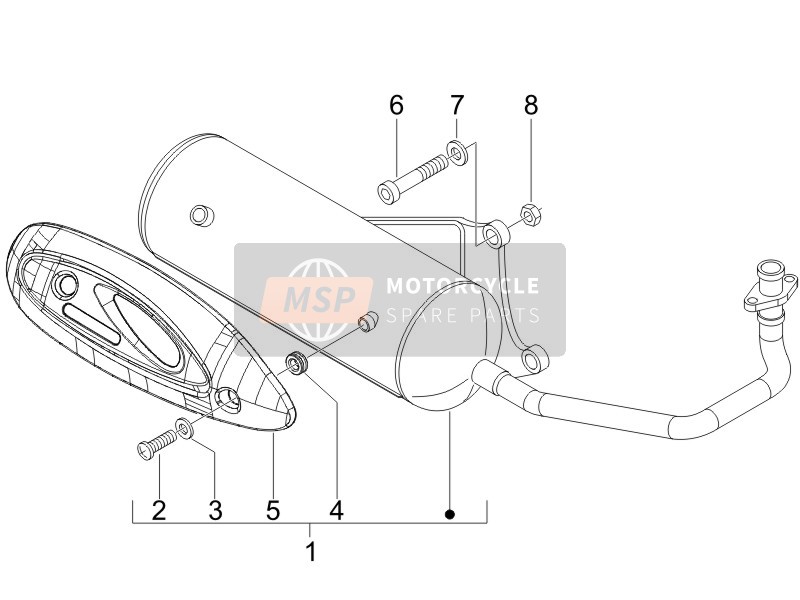 845590, Schraube M8X65, Piaggio, 1