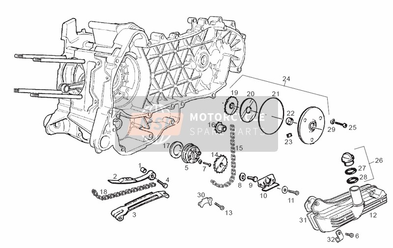 82643R, Camshaft Chain, Piaggio, 1