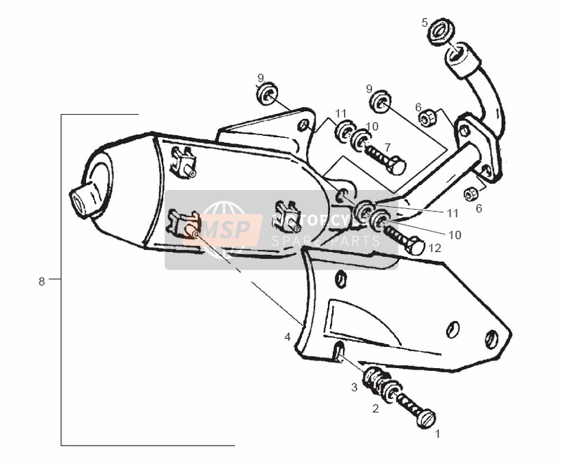 Derbi BOULEVARD 2003 Silenciador para un 2003 Derbi BOULEVARD