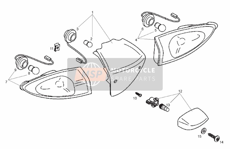 Derbi BOULEVARD 125cc 4T E3 2008 Headlight (2) for a 2008 Derbi BOULEVARD 125cc 4T E3