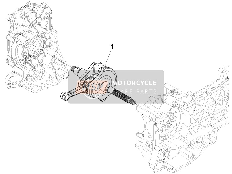 Derbi BOULEVARD 150 4T E3 2010 Crankshaft for a 2010 Derbi BOULEVARD 150 4T E3