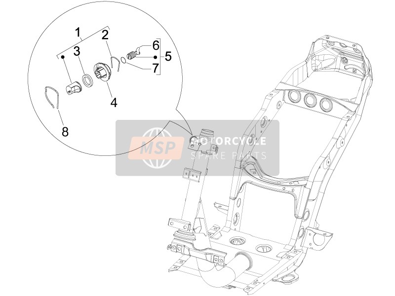 Derbi BOULEVARD 150 4T E3 2010 Locks for a 2010 Derbi BOULEVARD 150 4T E3