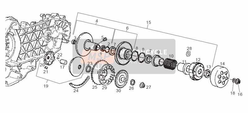 4857135, Pin ROLLER-SET, Piaggio, 3