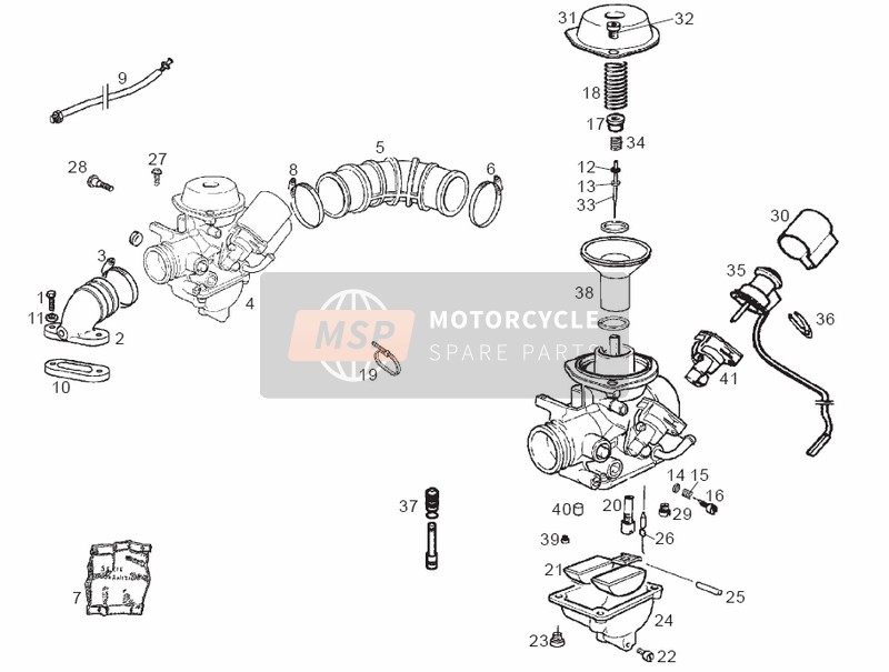 Derbi BOULEVARD 200cc E2 2005 Carburettor for a 2005 Derbi BOULEVARD 200cc E2