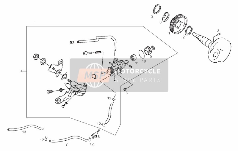 Derbi DFW 50cc E2 2005 Oil Pump for a 2005 Derbi DFW 50cc E2