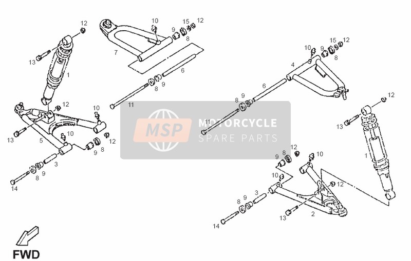 Derbi DXR 200cc 2004 Front Shock Absorber for a 2004 Derbi DXR 200cc