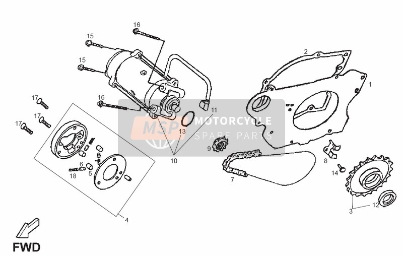 Derbi DXR 250cc 2004 Starter Motor for a 2004 Derbi DXR 250cc