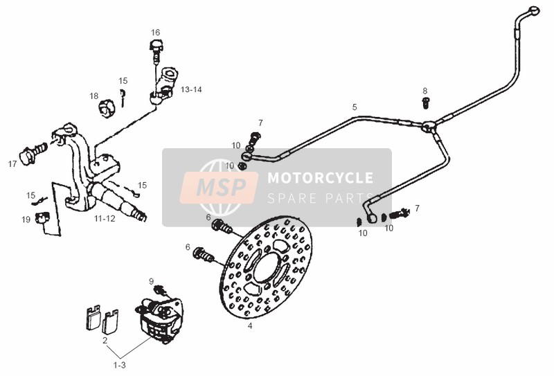 00Q25001633, Mando Direccion Izquierdo, Piaggio, 1