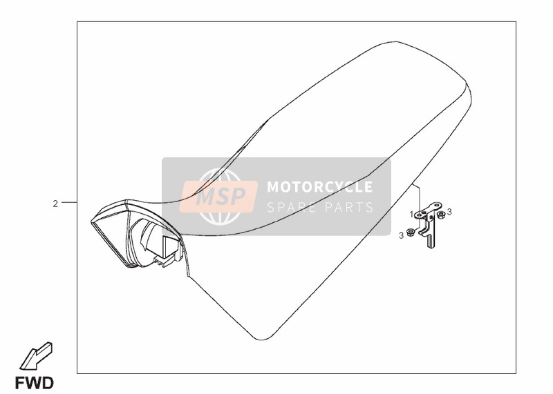 Derbi DXR 250cc 2005 Saddle for a 2005 Derbi DXR 250cc