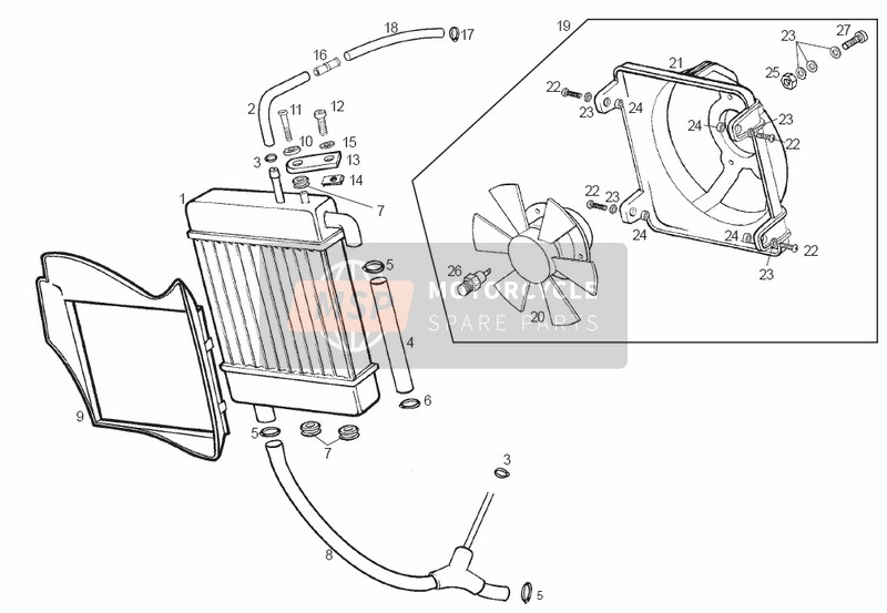 Derbi GP1 2a EDICION 2002 Cooling System for a 2002 Derbi GP1 2a EDICION