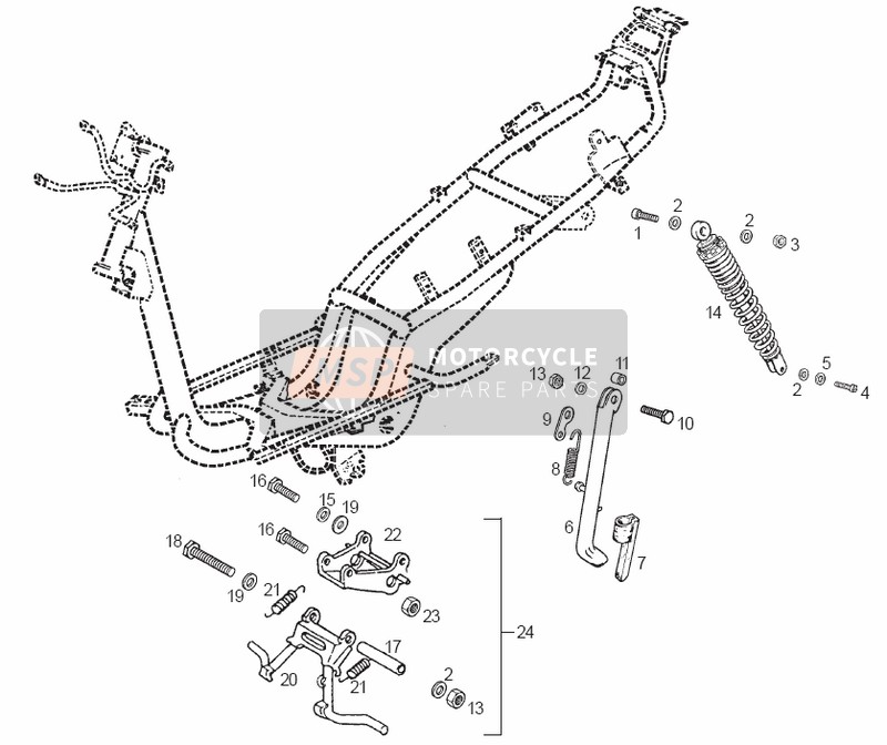 Derbi GP1 50cc E1 2003 Ammortizzatore per un 2003 Derbi GP1 50cc E1