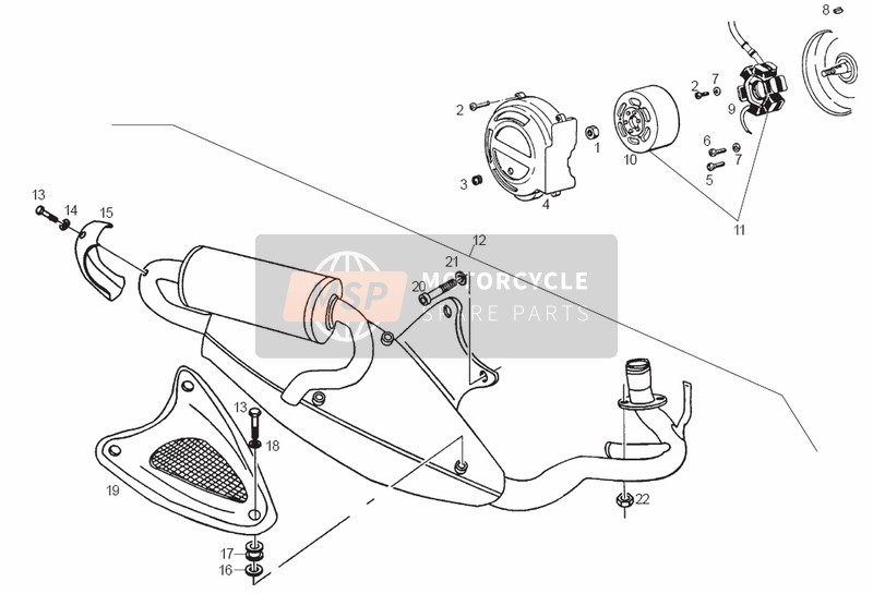 Derbi GP1 50cc E1 2003 Cdi Magnets Assembly for a 2003 Derbi GP1 50cc E1