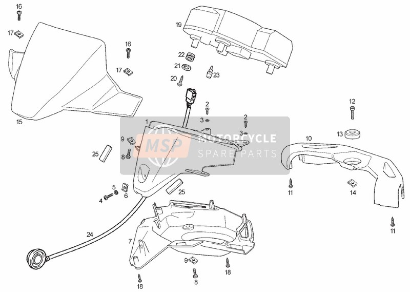 864097, Cto.Tablier GP1 250 Ls, Piaggio, 0