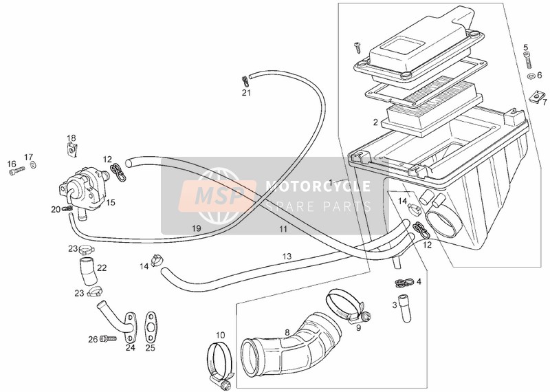 Derbi GPR 125 4T-E3 2010 Air Filter for a 2010 Derbi GPR 125 4T-E3