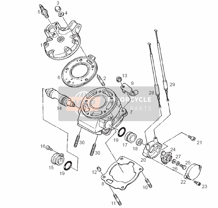 Derbi GPR 125 RACING & R E2 2 EDICION 2006 Cylinder for a 2006 Derbi GPR 125 RACING & R E2 2 EDICION