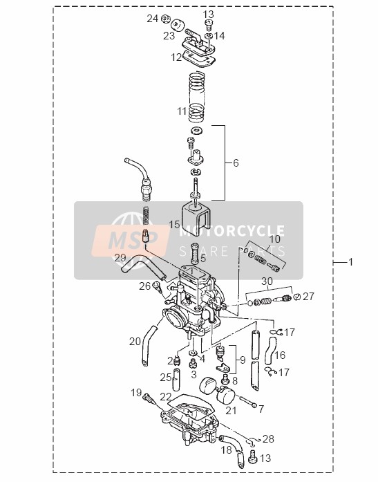 Derbi GPR 125 RACING & R E2 2 EDICION 2006 Carburettor for a 2006 Derbi GPR 125 RACING & R E2 2 EDICION