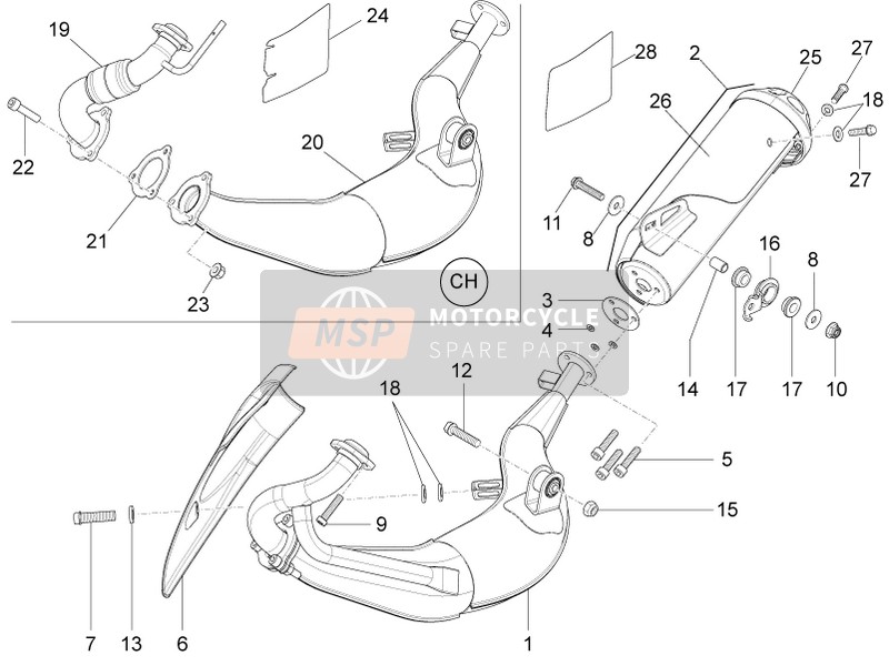 866661, Exhaust Pipe Gasket, Piaggio, 0