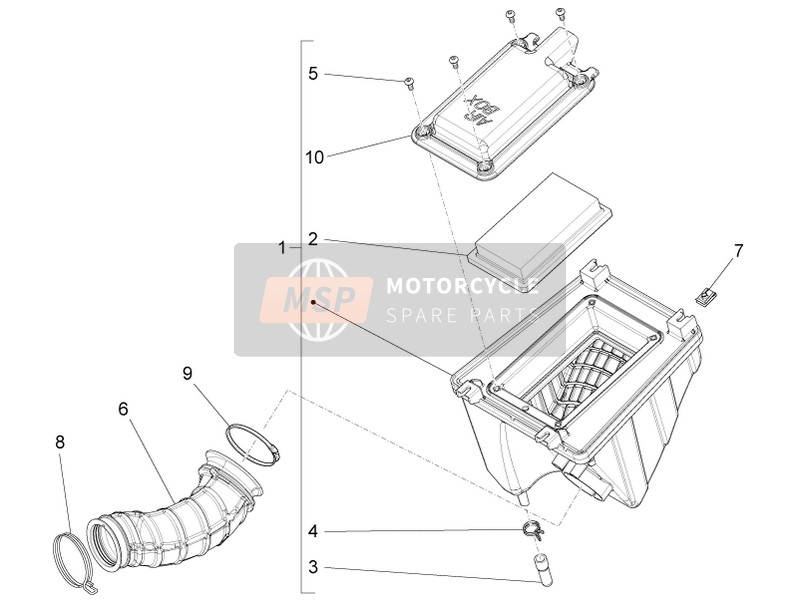 866160, Hose, Piaggio, 0