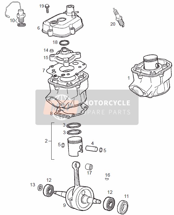 8770700001, Piston Assy A-V/FE, Piaggio, 2