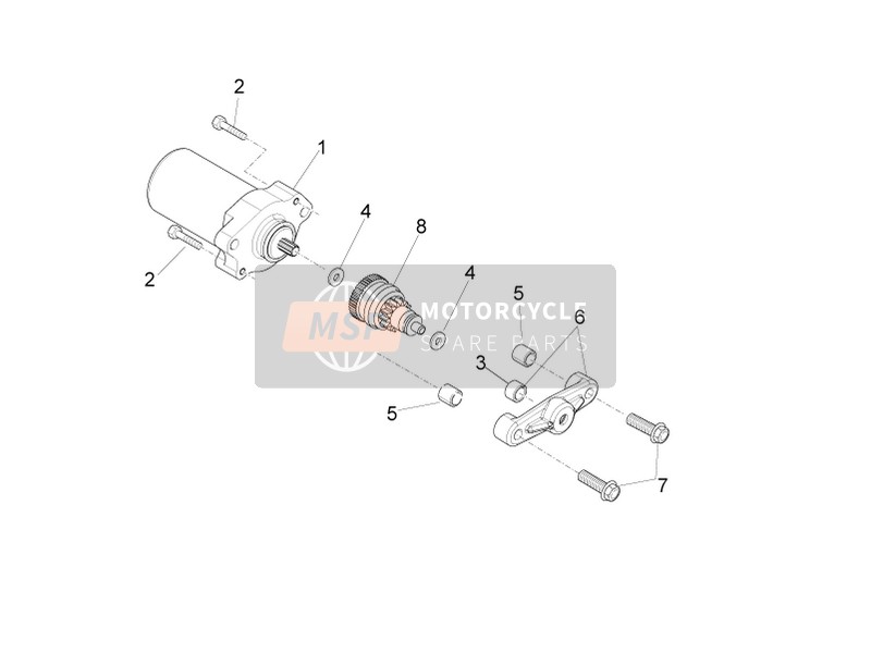 Derbi GPR 50 2T 2013 Démarreur pour un 2013 Derbi GPR 50 2T