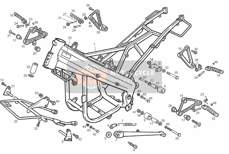 Derbi GPR 50 REPLICA EXPORT MARKET 2000 Cadre pour un 2000 Derbi GPR 50 REPLICA EXPORT MARKET