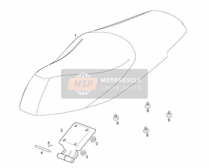 AP8121333, Pivot Charnière Selle;, Piaggio, 2