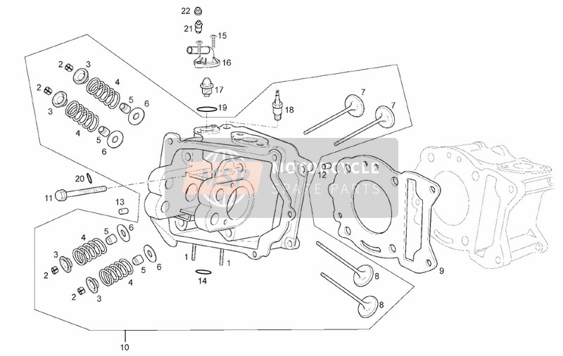 Derbi RAMBLA 125cc-250cc E3 2007 Cylinder Head for a 2007 Derbi RAMBLA 125cc-250cc E3