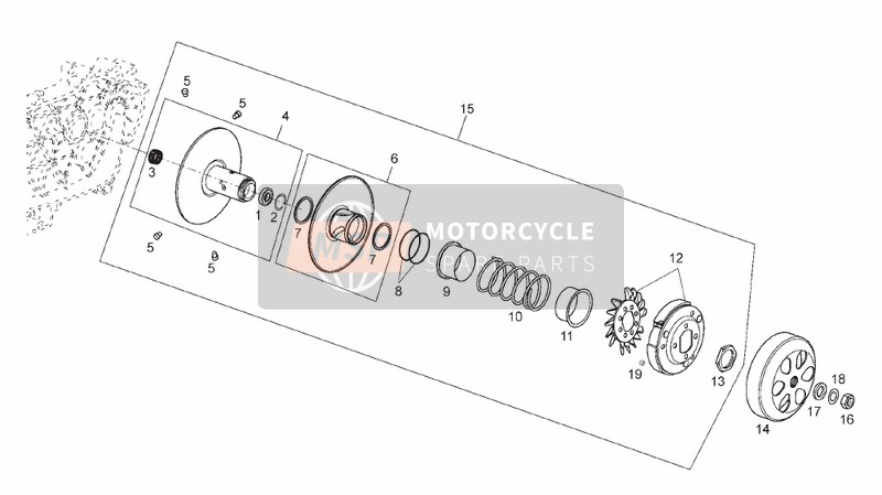 Derbi RAMBLA 125cc-250cc E3 2008 Clutch for a 2008 Derbi RAMBLA 125cc-250cc E3