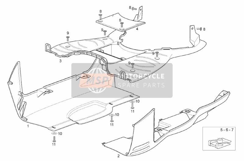 89015400NG, Underpanel. Lh, Piaggio, 0