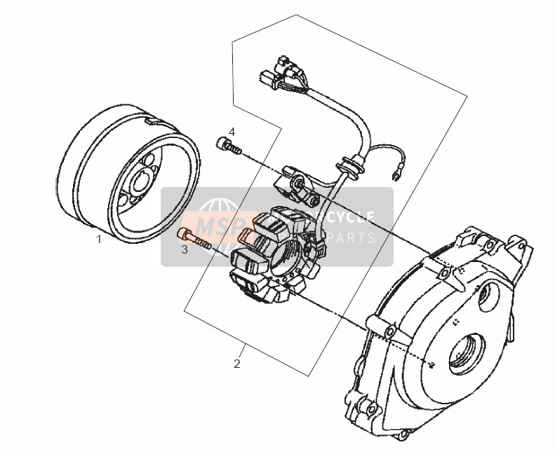 Derbi SENDA 125 R 4T E2 (Y) 2005 Cdi Magnets Assembly for a 2005 Derbi SENDA 125 R 4T E2 (Y)