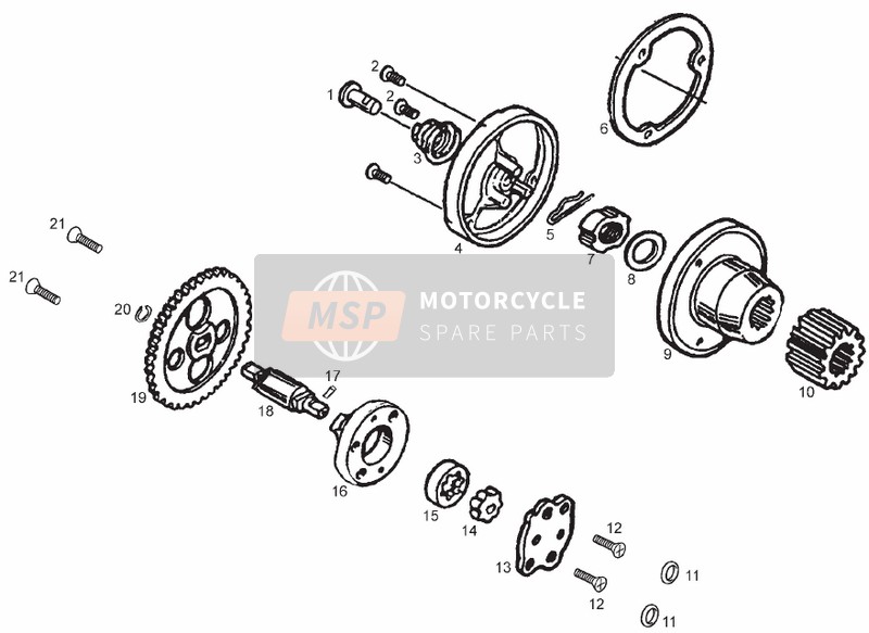 Derbi SENDA 125 SM 4T BAJA E3 2007 Oil Pump (2) for a 2007 Derbi SENDA 125 SM 4T BAJA E3