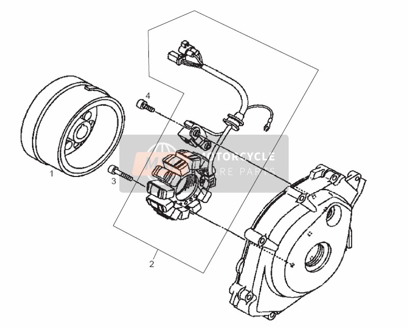 Derbi SENDA 125 SM 4T E2 (Y) 2007 Cdi Magnets Assembly for a 2007 Derbi SENDA 125 SM 4T E2 (Y)