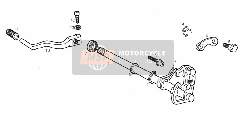 Derbi SENDA 50 R ESPAÑA 2000 Selector voor een 2000 Derbi SENDA 50 R ESPAÑA