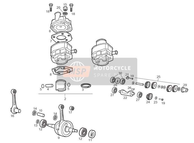 00003125280, Scheibe Zylinderkopf, Piaggio, 1