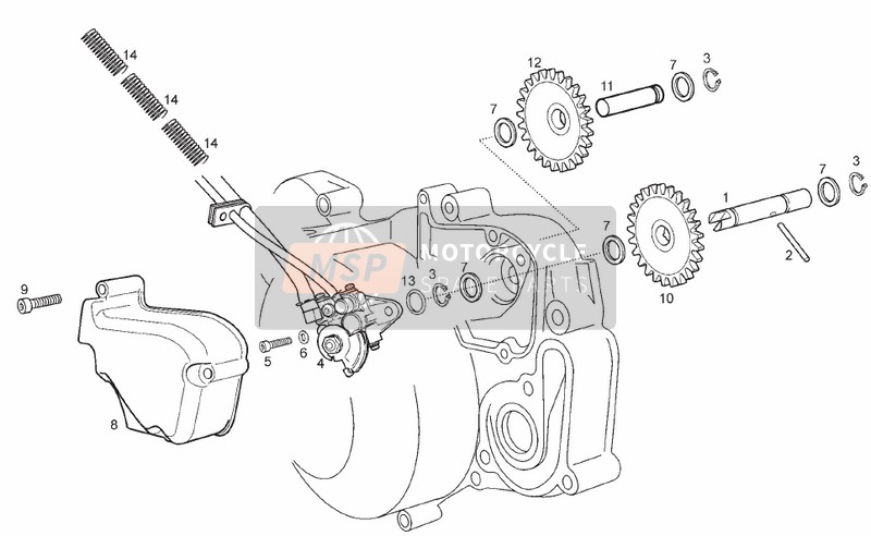 Derbi SENDA 50 R X-TREM E2 3ver 2008 La pompe à huile pour un 2008 Derbi SENDA 50 R X-TREM E2 3ver