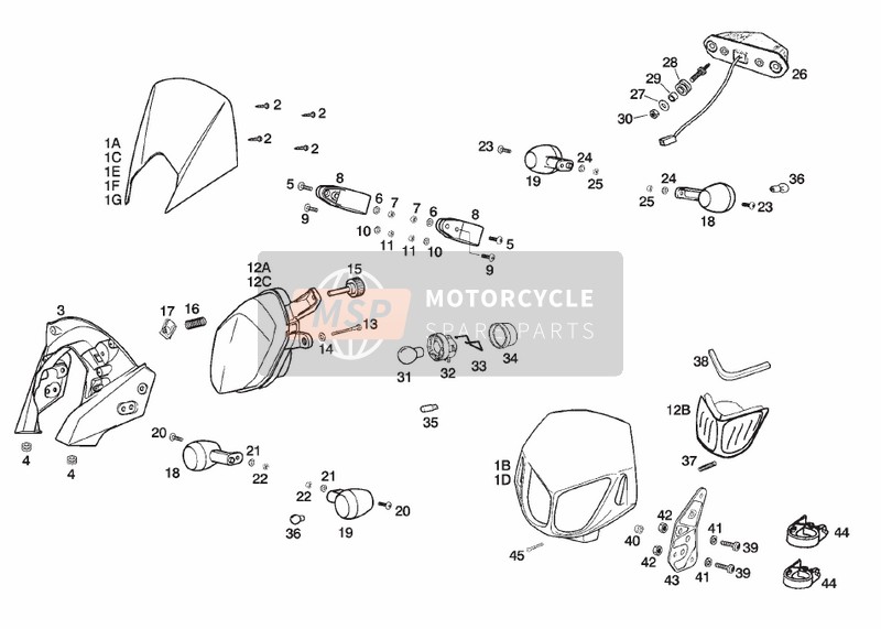 00H01504741, Soporte Carcasa Faro Al Fr., Piaggio, 0