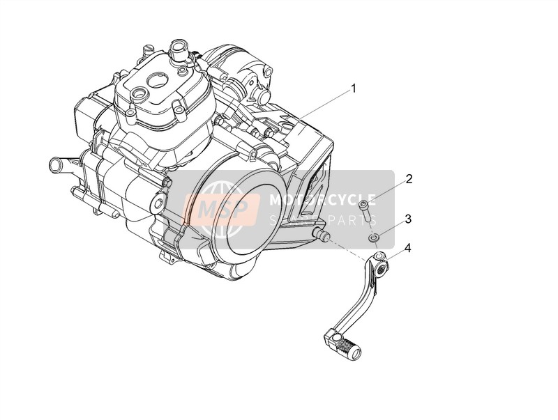 Derbi Senda SM 50 Limited e4 2018 Motor-Completando parte-Palanca para un 2018 Derbi Senda SM 50 Limited e4