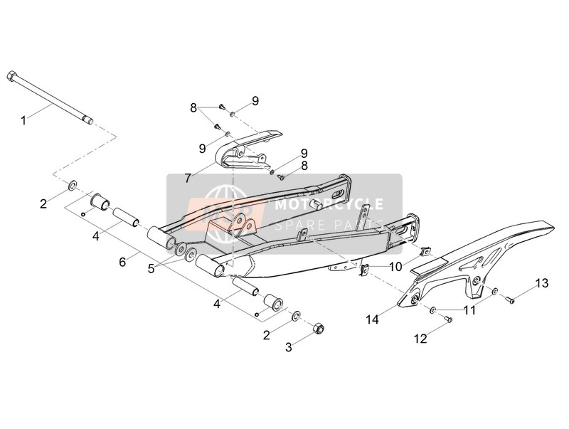 Derbi Senda X-Treme 50 R E4 2018 Swing Arm for a 2018 Derbi Senda X-Treme 50 R E4