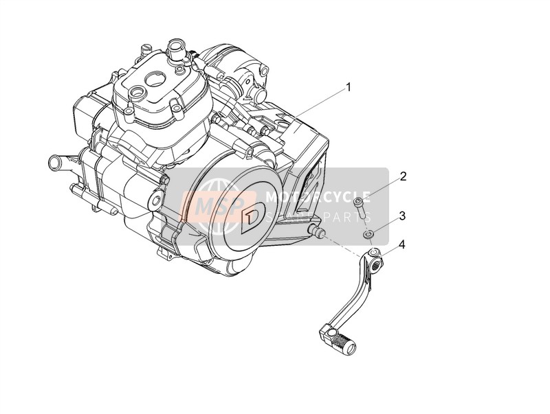 Derbi Senda X-Treme 50 R E4 2018 Moteur-Partie complète-Levier pour un 2018 Derbi Senda X-Treme 50 R E4