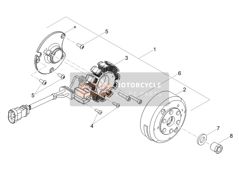 Derbi Senda X-Treme 50 R E4 2018 Cdi Montaje de imanes / Unidad de encendido para un 2018 Derbi Senda X-Treme 50 R E4