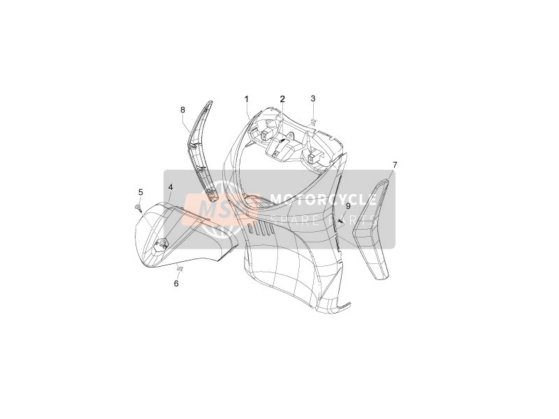 Derbi SONAR 150 4T 2009 Bouclier avant pour un 2009 Derbi SONAR 150 4T