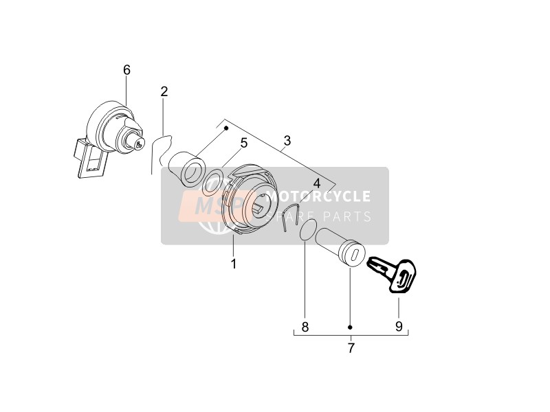 Derbi SONAR 150 4T 2009 Serrures pour un 2009 Derbi SONAR 150 4T