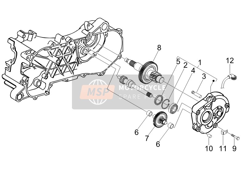 Derbi SONAR 50 2T 2009 Reduction Unit for a 2009 Derbi SONAR 50 2T