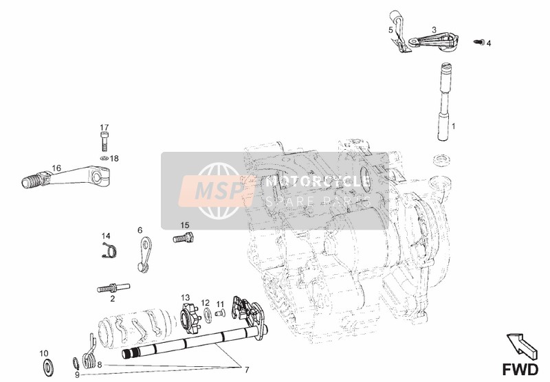 Derbi TERRA E3 2007 Selector para un 2007 Derbi TERRA E3