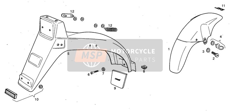 00F00704021C5, Front Fender, Piaggio, 0